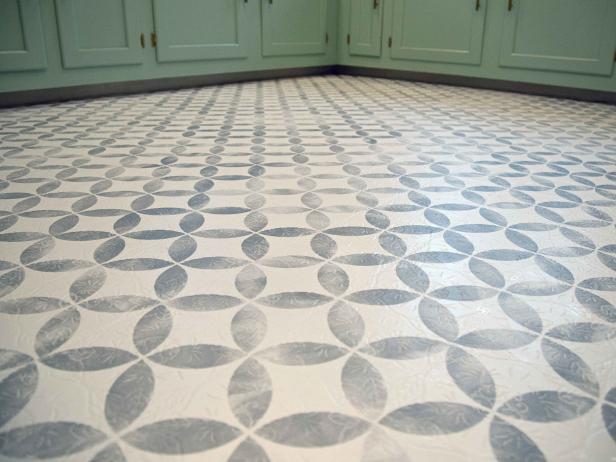 How to Paint Old Vinyl Floors to Look Like New Tile